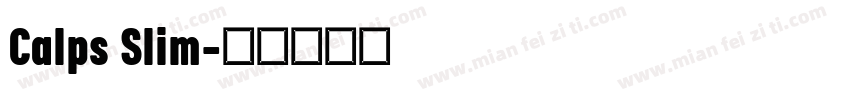 Calps Slim字体转换